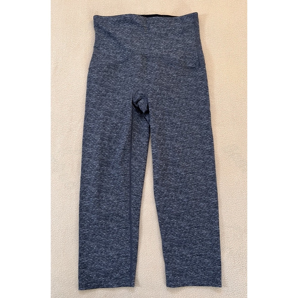 Spanx Shaping Leggings Women's Medium Gray High Waist Compression Cropped Active